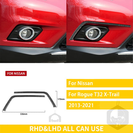 For Nissan X-Trail Rogue T32 2013-2021 Accessories Carbon Fiber Interior Car Door Instrument Cupholder Trim Sticker