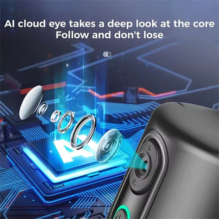 MEUYAG Automatic facial tracking phone holder with remote control and gesture control, 360 ° rotating phone camera holder