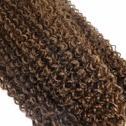 BOL Synthetic Kinky Curly Hair Extensions Long Jerry Curly Bundles Ombre Blonde Fake Crochet Hair For Women Heat Resistant Wave