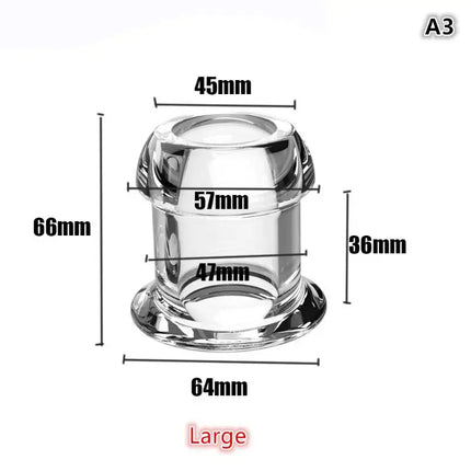 Transparent Hollow Speculum Anal Beads Butt Plug withStopper Expander Tunnel forAnus Dilation Peeking Adult Toy for Women MenGay