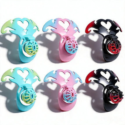 FRRK Dreamy Multicolor ABS Negative Chastity Cage Adjustable Belt Comfortable Wear Abstinence BDSM Bondage Toy for Sissies Men