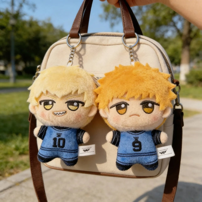 10cm Blue Lock Anime Game Plush Toy KeyChain Pendant Backpack Charm  Creative Birthday Gift Figure Doll