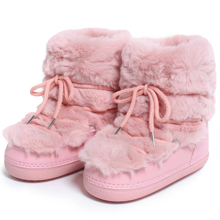 2025 Winter Ankle Boots for Women Platform Antiskid Waterproof Ski Boots Luxury Fluffy Furry Fur Boots Woman's Ankle Booties