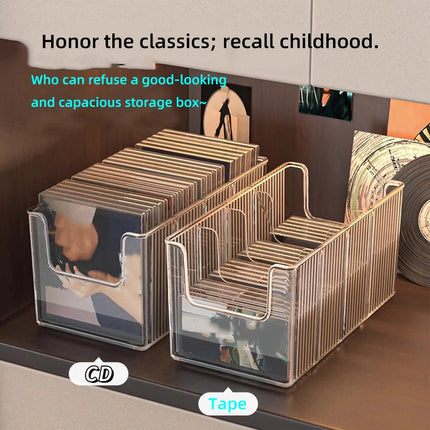 CD disc rack desktop disc black vinyl record magnetic tape display storage rack collection storage album storage box