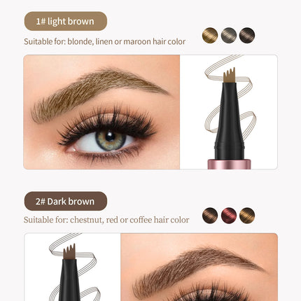 3D Dye Eyebrow Pencil Hairling Anti-smudge Waterproof Long Lasting Black Brown Large Brush Natural Wild Eyebrow Enhancers Cream