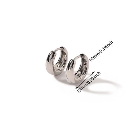Classic Hoop Earrings for Women Girls Gold Color Chunky Stainless Steel Earrings 2026 Trend New in Minimalist Ear Jewelry aretes