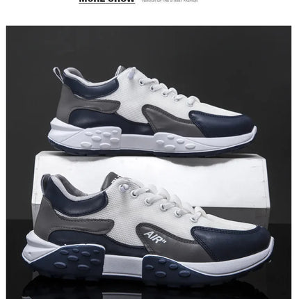 Men's Spring New Sport Shoes Casual Classic Trendy Thick Bottom Leisure Shoes Breathable Microfiber Upgraded Spring Autumn