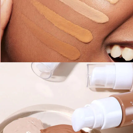 1PCS 12 Color Liquid Foundation Powder Is Light And Delicate Moisturizing High Coverage Easy To Apply And Long Lasting