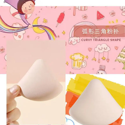 1-10pcs Round Square Triangle Shape Makeup Sponge Puff Dry Wet Dual-use Soft Cotton Candy Air Cushion Foundation Powder Puff