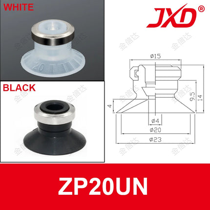 JXD ZP Series ZP02/04/06/08/10/13/16/20/25/32/40/50U Single Layer Silicone Mini Vacuum Suction Cup