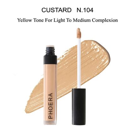 PHOERA 10Colors Liquid Concealer Foundation Cream Smooth Face Moisturizing Silky Long Lasting Scars Acne Cover Cosmetic Makeup