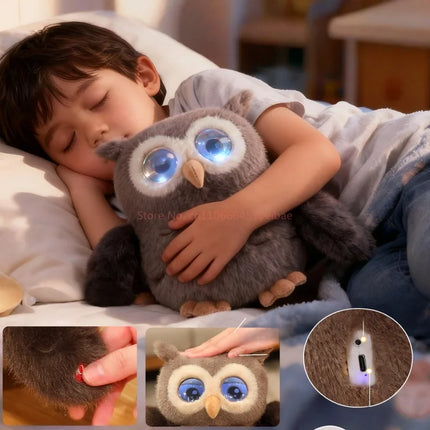 New 100%Genuine Ai Intelligent Toy Overseas Edition Voice Conversation Owl Double Eyed Emotions Wifi Interaction Accompany Doll