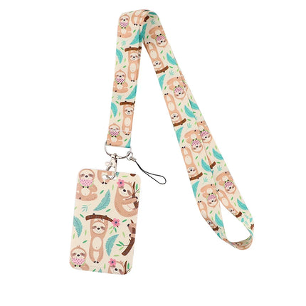 New Sakura Cherry Blossoms Flower lanyard card ID Badge Holder Keychain Pass Gym Mobile Kids Key Holder Key Rings Gift