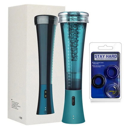 Male Masturbator Penis Pump Enlarger Transparent Visual Male Sex Toys for Men APP Control Vibrating Vacuum Suction Glans Trainer