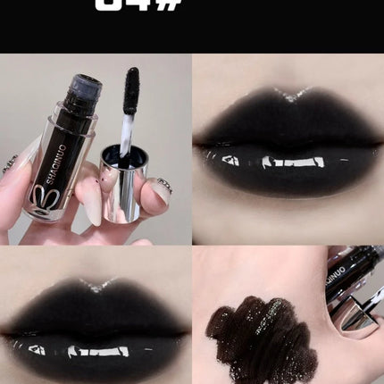 NEW Water Glazed Mirror Lip Gloss Makeup Crystal Nude Jelly Moisturizing Lip Glaze Long Lasting Black Liquid Lipstick Cosmetics