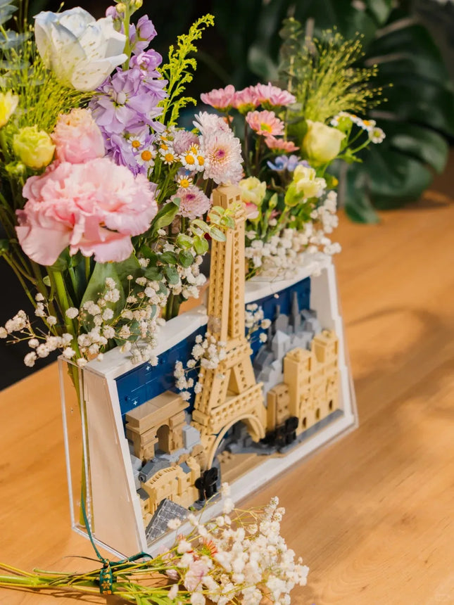 2026 New Souvenir Paris City of Love Home Decoration Set Building Blocks Puzzle Model Puzzle Birthday Gift Toy