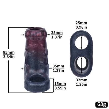 ORALSX Realistic Hollow Dildo Penis Sleeve Reusable Extend Device Penis Pump With Cock Ring Sex Toys For Men Delay Ejaculation