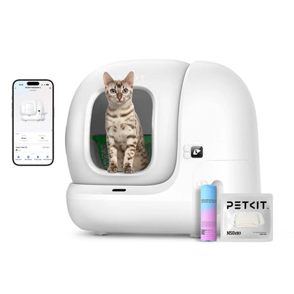 PuraMax 2 Automatic Self-Cleaning Cat Litter Box, App Control Automatic Litter Box with Safety Sensors, Odor-Free & Customized