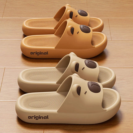 Capybara Cute Cartoon Slippers Sweet Indoor Outdoor Antislip Slides Thick Soft EVA Soles Kawaii Shoes