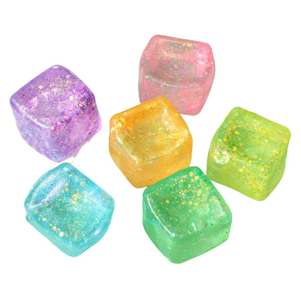 1/2/3P Maltose Cube Stress Squishy Toy Decompression Vent Ice Cube Anti Stress Slow Rebound Polar Light Colorful Squeeze TPR Toy