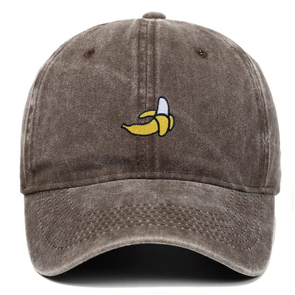 Banana Embroidered Baseball Hats for Men and Women Outdoor Sunshade Duck Tongue Hats Outdoor Travel