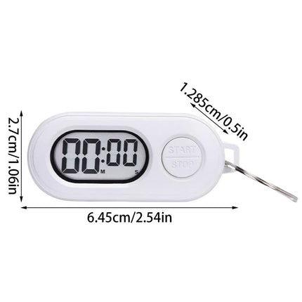 Electronic Clock Keychain stop watch ports Small Stop Timer Keychain LCD Screen Digital Clock Lightweight Countdown Accessories