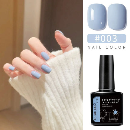 VIVIOU 12Solid Color Nail Polish Phototherapy Glue Set Professional Nail Shop Special Kit Nail Art Semi Permanent UV LED Gel Kit
