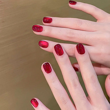 10ml Flamingo Red Magnetic Cat eye Gel Gemstone Glitter Cat Eye Gel Polish Semi-permanent UV LED Cateye Nail Varnish Manicure#GY
