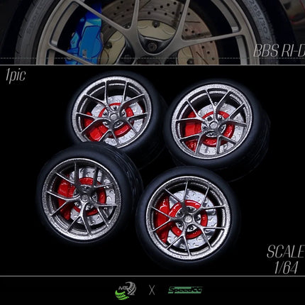 Car Modification Static Wheel Hub 1/64 SpeedCG 44/31/30/29 10/11mm Resin Wheels Rubber Tires Suitable for 1:64 Static Model Cars
