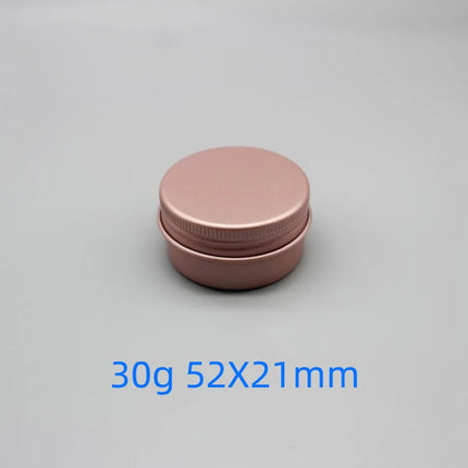 10 50 100pcs/lot Cosmetic Cream Jar Rose gold Aluminum box Candle Lipbalm Makeup Container Empty Aluminum Tin with Lid