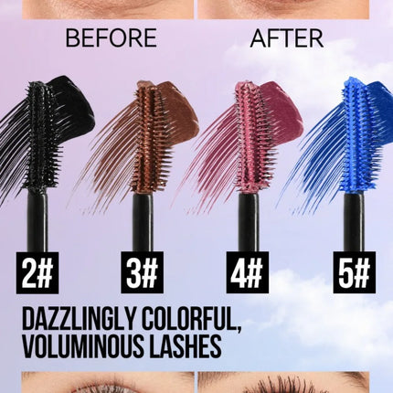 Colorful Mascara Thick Curl Waterproof Natural Eyelash Lengthens Long Lasting Quickly Dry Blue Brown Black Mascara Eye Makeup