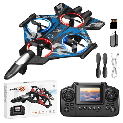 Fighter Jet Drone With Screen Remote Altitude Hold 360° Stunt Roll 2.4G Multiplayer Play Cool LED Light Beginner Friendly RC Quadcopter