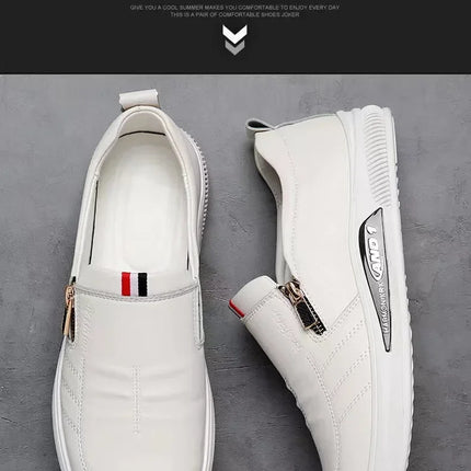 Casual Leather Shoes Men Loafers Trend Brand Business Shoes Autumn Slip on Flat Man Sneakes Comfortable Moccasins Zapatos Hombre
