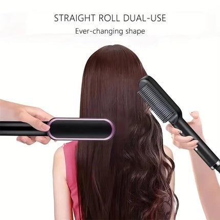 2 in 1 Electric Straightening Comb Straight Hair Is Formed Smoothly in One Step Curls Are Easily Created Multifunctional Styling