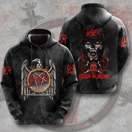 SLAYER ROCK Hoodies Men's 3D Printing Hoodie Men Women Sweatshirt Casual Oversized Man Clothing Streetwear Fashion Hoodies