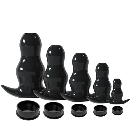 5 Sizes Hollow Anal Plug/Dilator/Dildo Soft Speculum Prostate Massager Butt Plug Set Intimate/Enema Sex Toys For Women Men Gay