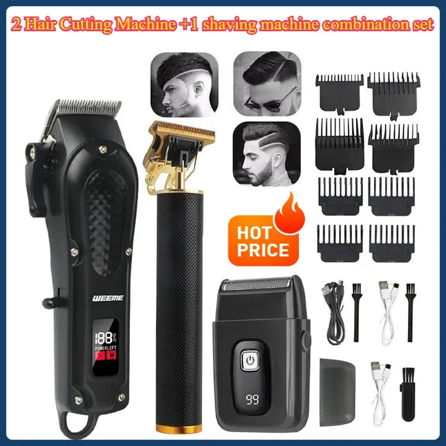 Hair Cutting Machine Electric Vintage Hair Clipper Portable Cordless Shaver Barber USB Fast Charging Hair Trimmer For Hairdresser