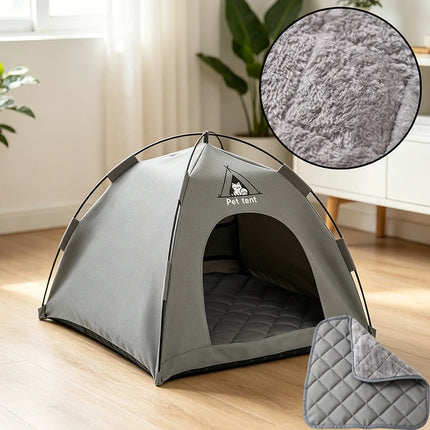 Foldable Cat House Pet Tent Four Seasons Universal Cat and Dog Pet Nest Winter Warm Mat Outdoor Portable Foldable Breathable