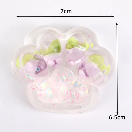 Squishy Fruit Cat Paw Fidget Toys Soft Pinch Cute Cat Paw Slow Rebound Pinch Stress Relief Squeeze Toy for Adults Gifts
