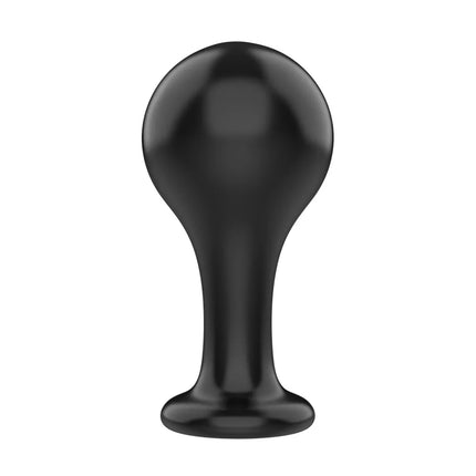 Black Smooth Butt Plug with Flared Base Prostate Massager for Men And Women Beginner Anal Training Toy