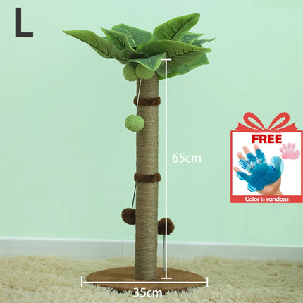 Cat Scratching Pos for Cats 65cm Tall Scratch Tree with Premium Sisal Rope Two Interactive Dangling Balls and Spring Ball Toys