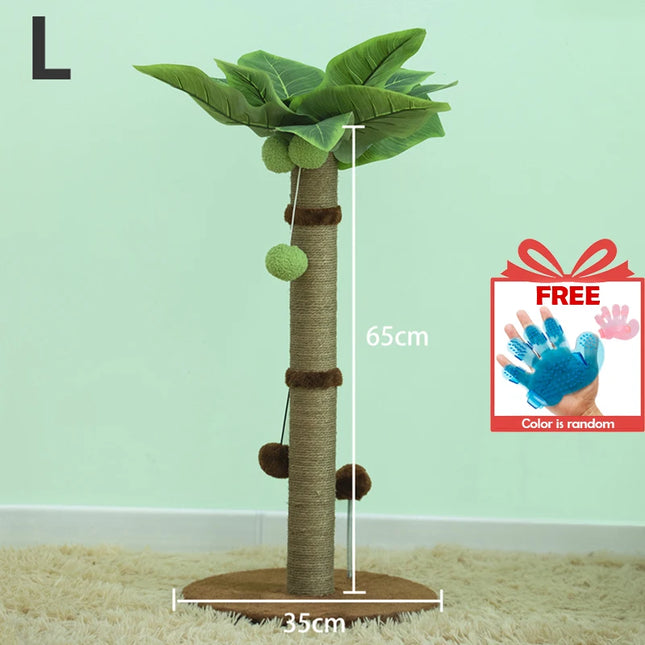 Cat Scratching Pos for Cats 65cm Tall Scratch Tree with Premium Sisal Rope Two Interactive Dangling Balls and Spring Ball Toys