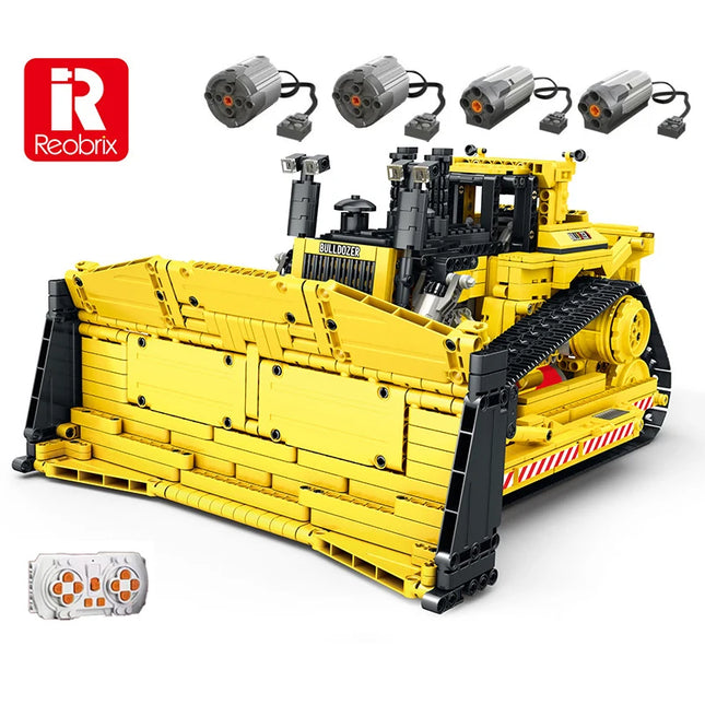 Electric Engineering Vehicle Bricks NEW Technical Remote Control D11 Bulldozer Building Blocks Mechanical Toys Gift Set for Boys