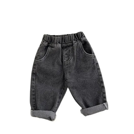 Spring Autumn New Baby Pants Casual Denim 12M-5T Kids Boys Straight Jeans Soft Toddler Girls Fashion Trousers