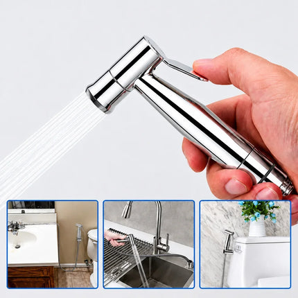 Portable Handheld Bidet Sprayer Nozzle for Feminine Hygiene Pressurized Cleaning Toilet Washing Bathroom Accessory