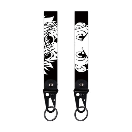 Anime Eye Eagle Beak Keychain Cartoon Character Wrist Lanyard Car Keyring Fashion Bag Accessory Manga Lover Collectible Gift