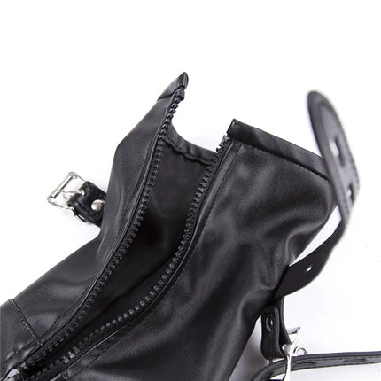 BDSM Bondage Soft Leather Padded Boot,Dog Paw Crawling Mitts Dog Gloves,Ankle Cuffs Bound Leg Strap,Puppy Play Role Play Sex Toy