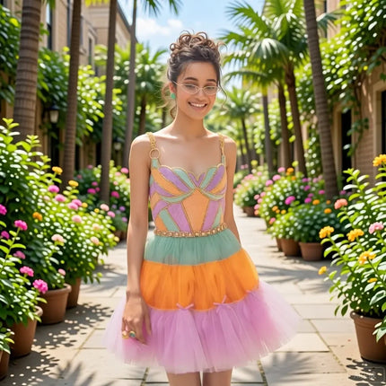 2026 Summer Fairy Tulle Mini Skirt High Waisted Layered Party Dress Cute Cute Cute TikTok Viral Custom Made Ever Pretty Skirts