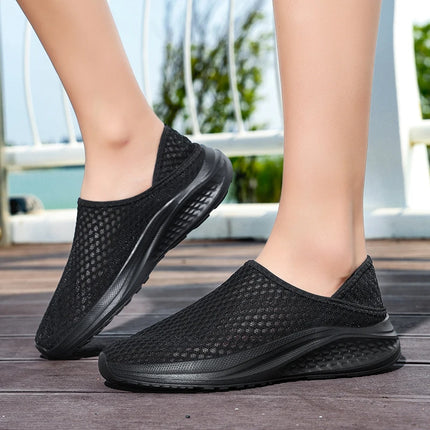 Oiaano Barefoot Man Grey Shoes Mesh Knit Slip On Ultra Light Breathable Soft Bottom Workout Casual Sports Shoes Outdoor Runing