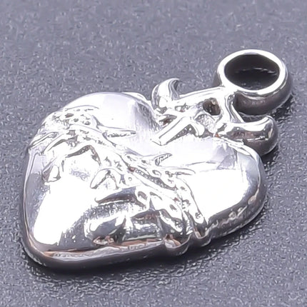 Elegant Love Breloques Stainless Steel Pendants For Jewelry Making Bulk Heart Charm Pendant 5pcs/Lot Materials To Make Bracelets